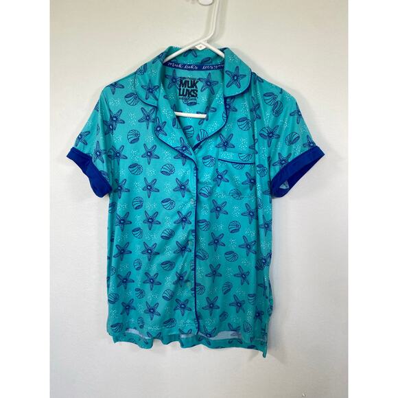 Muk Luk Sea Shell Shorts/Short Sleeve Top Pajama Combo . Size small - Picture 12 of 12
